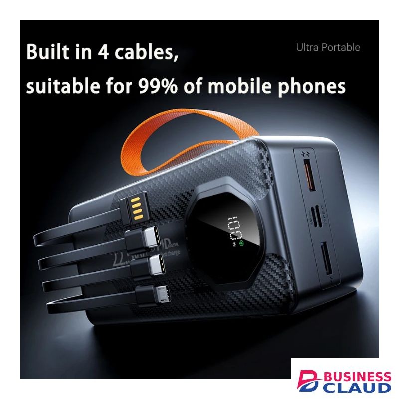 Power Bank 30000mAh Fast Charging Powerbank 22.5w Super Fast Charging Powerbank With Own Inbuilt Charging Cables For All Phones