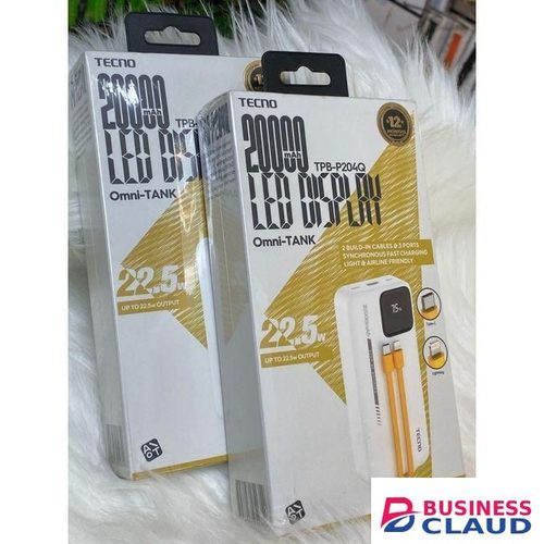 Tecno LED Display Fast Charging Power Bank TPB-P204Q