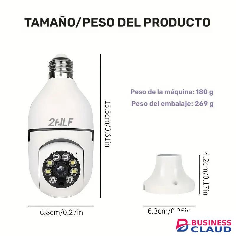 2NLF 2NLF Bulb Camera 4MP Full HD 360° Surveillance Camera WiFi Camera