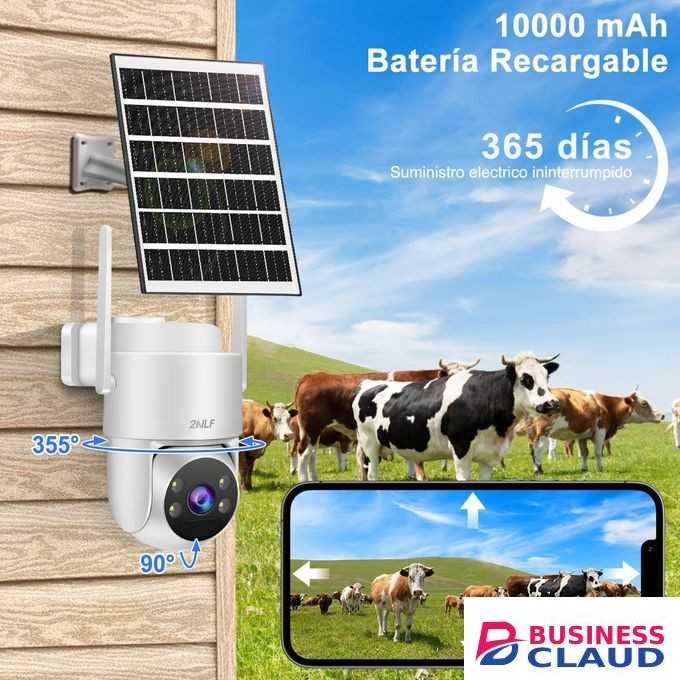 2NLF 2nlf Solar Security Camera 4mp Hd 5G Wifi Camera With Batteries Colour White
