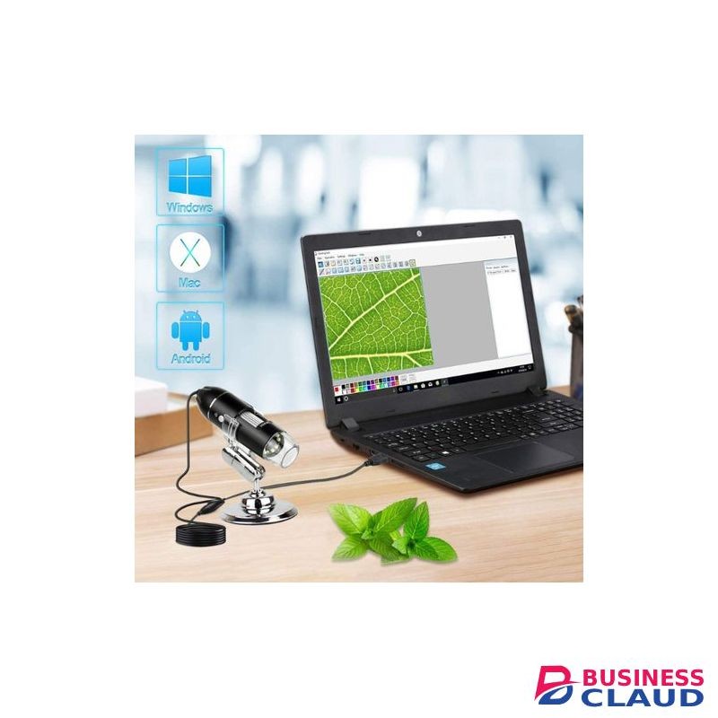 USB 1600X HD Portable Digital Microscope With 8 LEDs With Stand