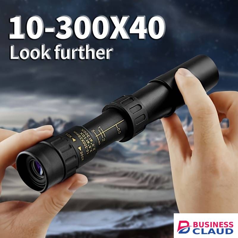 10-300x40 Portable Telescope, Long-distance Zoom, HD Telescope