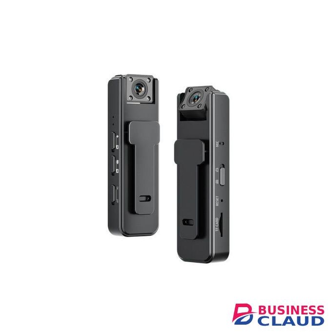 1080P ultra clear portable recorder with infrared night vision, motion stabilization, and one click activation of professional micro recording device - black