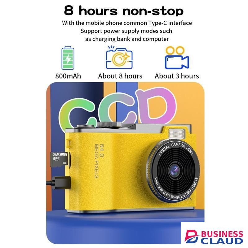 LK003 2.4 inch Dual-lens 4K HD CCD Camera Retro Kids Camera(Green)