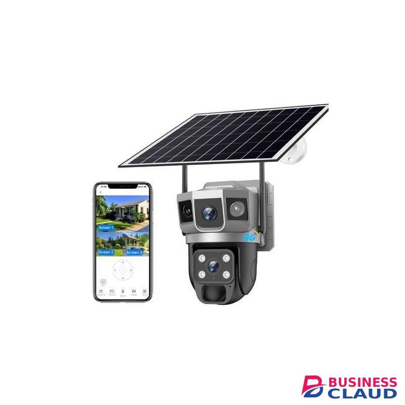 Double LENS VIEW SOLAR SIM CARD CCTV CAMERA ,SIM CARD SLOT,MEMORY CARD SLOT,355 DEGREES ROTATING