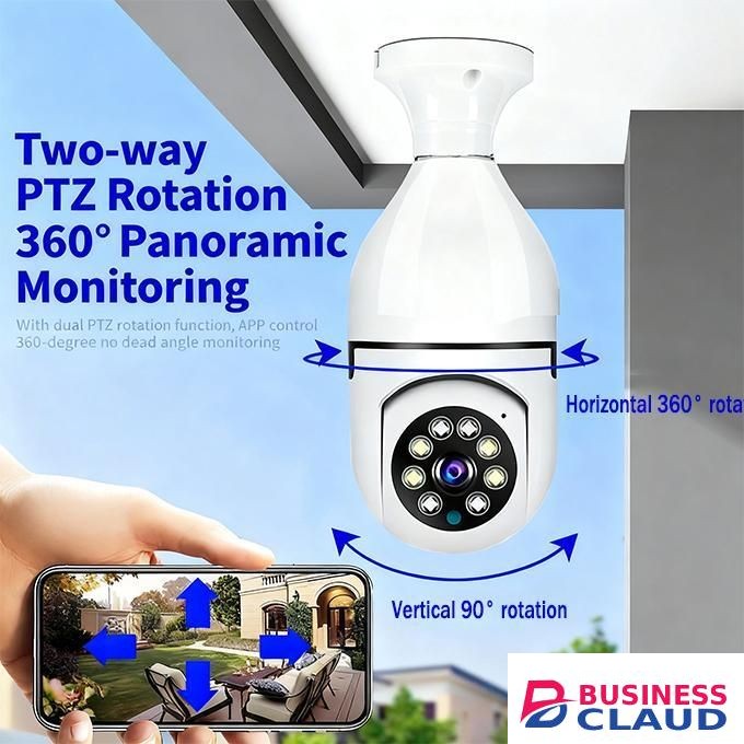 Smart home bulb-style camera with high-definition night vision, indoor installation-free camera