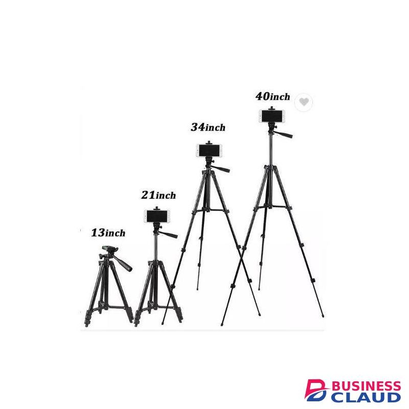 Tripod Stand, Lavalier Microphone & Phone Holder - 1.2Meters Tall Tripod