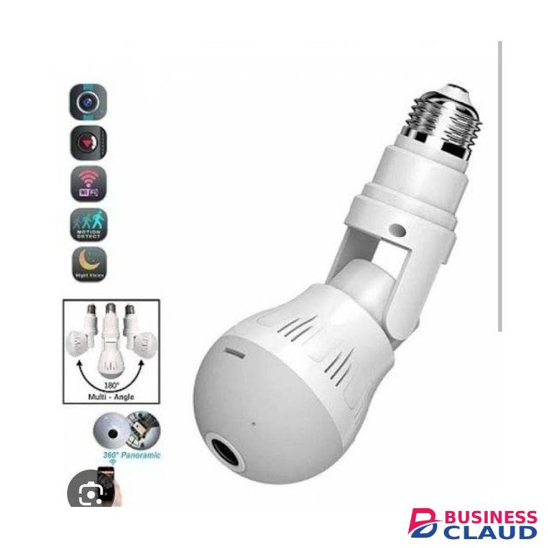 Panorama FULL HD Wifi /Nanny Camera Bulb - White