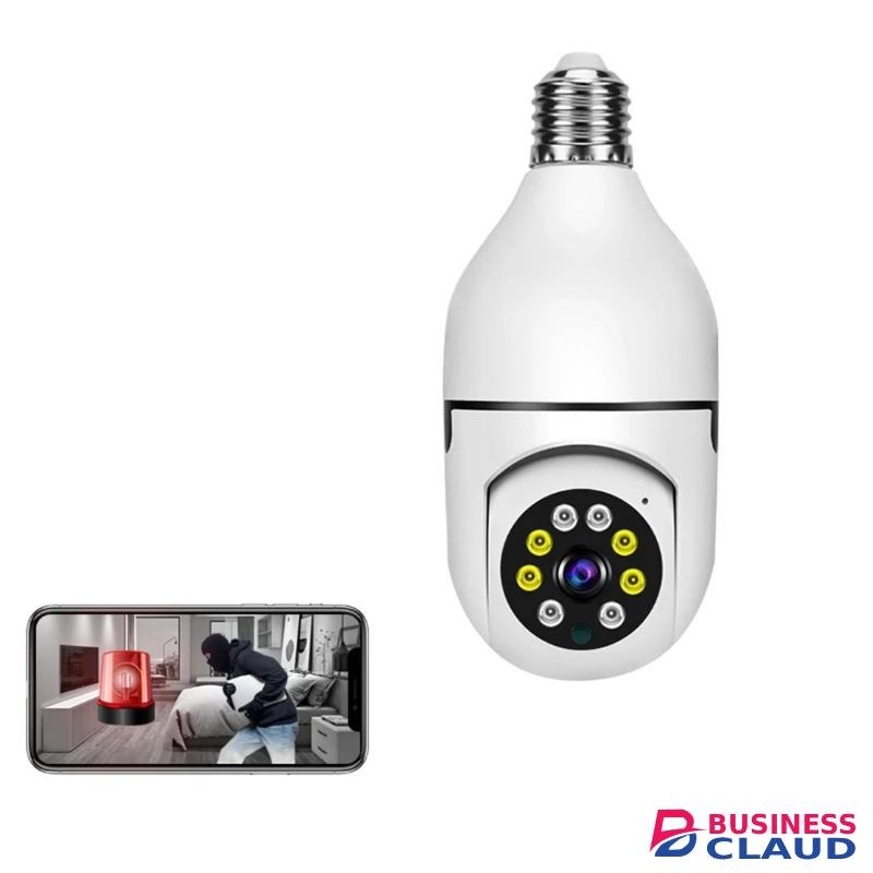 CCTV CAMERA 360° PANORAMIC BULB CCTV WiFi IP PTZ PAN & TILT ROTATING CAMERA MOTION TRACKING,2WAY COMMUNICATION, SUPPORT SD CARD AND CLOUD STORAGE,FULL COLOR IMAGES ,ALARM AND MESSAGES NOTIFICATI