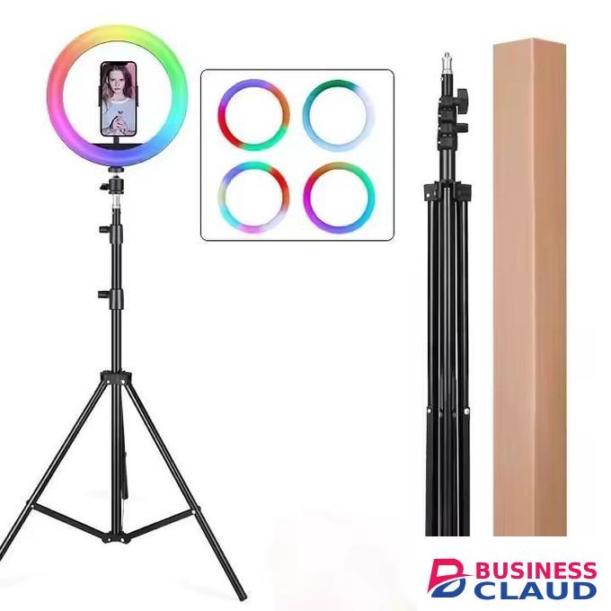 14inch RGB Multi Color Photography Selfie Video Ringlight Led RGB Ring Light With 2.1M Tripod Stand