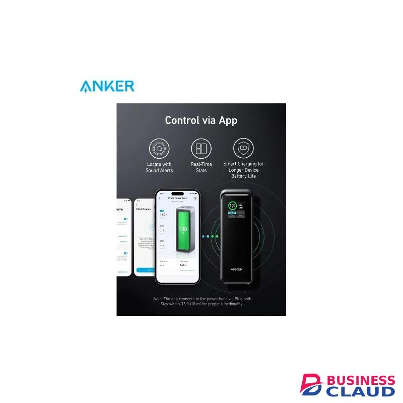 Anker Prime Power Bank with LCD Screen (27,650 mAh, 250W, 3-Port) – A1340011 – Black