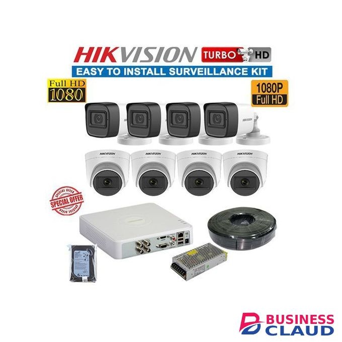 HIK Vision 8 1080P 2MP CCTV Cameras FULL System Kit