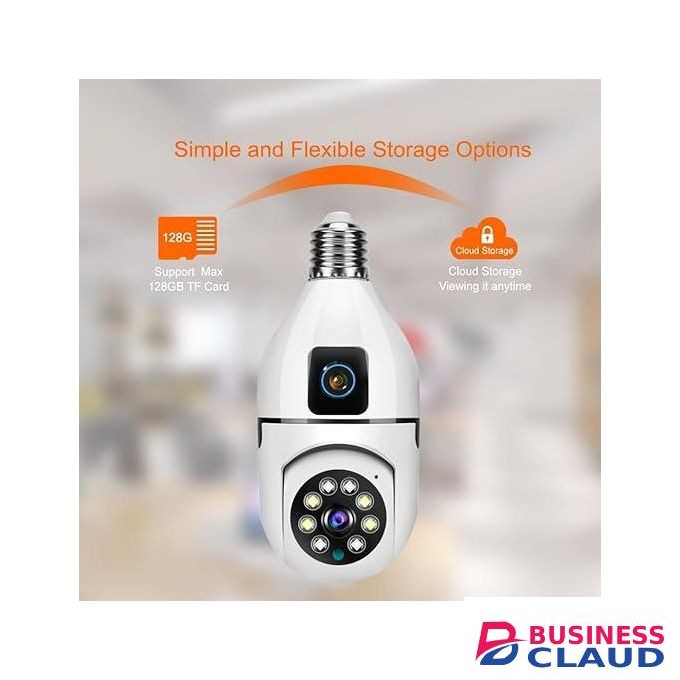 Double Lens PTZ Bulb WiFi Camera Bulb