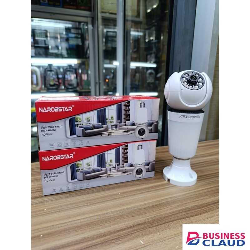 Ptz Smart Light Bulb Security Camera – Wireless WiFi, 360° Rotation, Two-Way Audio