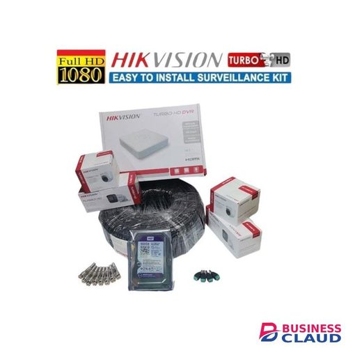 Hikvision 4pcs 1080P 2MP Dome & Bullets CCTV Cameras Full Package Kit