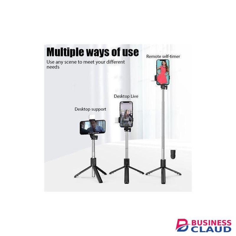 3-in-1 Selfie Stick Phone Camera Tripod Stand with Bluetooth Remote - 360° Rotating Phone Holder - Lightweight, Foldable & Durable – Ideal for Travel, Vlogging & Live Streaming