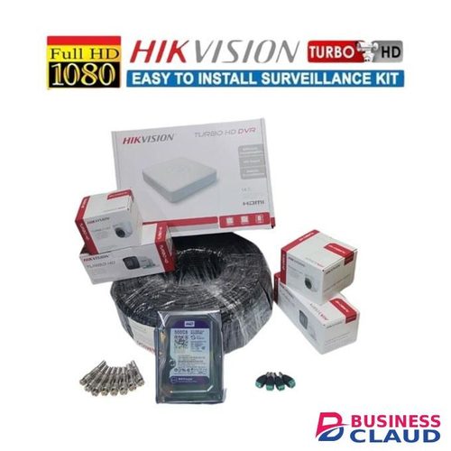 Hikvision Real Time Capture 4 HD 1080P Full HD CCTV Cameras Full System Kit