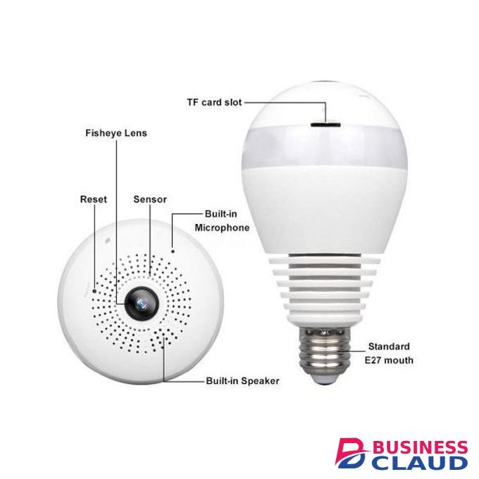 Panoramic Camera V380 PRO 360° SURVEILLANCE SMART NANNY BULB CAMERA