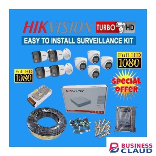 Hikvision 8 1080P Full HD Smart Quality 2MP Hybrid CCTV Cameras Complete System Kit-1TB+100m Cable