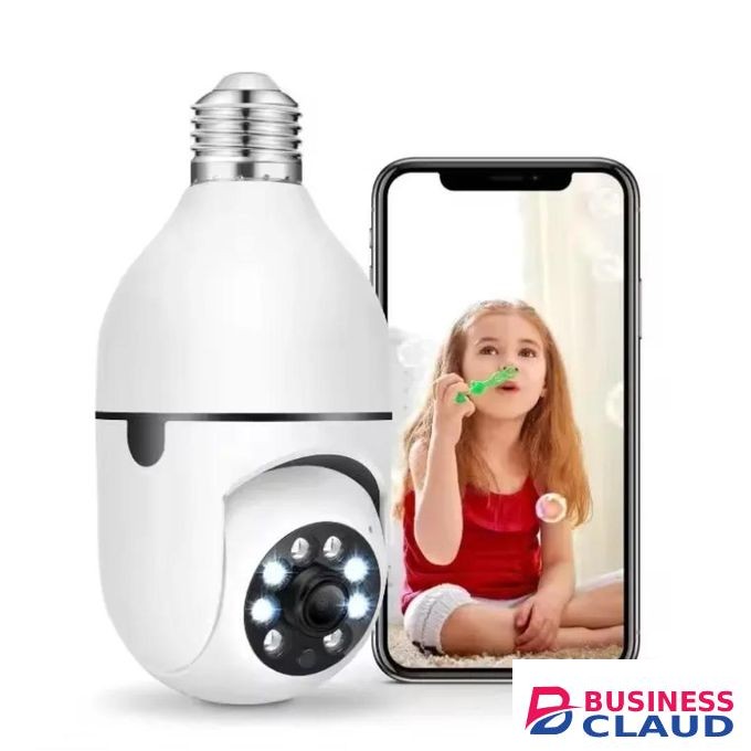 CCTV PTZ PAN & TILT ROTATING CAMERA 360° PANORAMIC BULB CCTV WIFI HOTSPOT CAMERA WITH LED MOTION SENSOR LIGHTS. CCTV 360 SECURITY SURVEILLANCE PANORAMIC CAMERA WITH 2 WAY AUDIO COM
