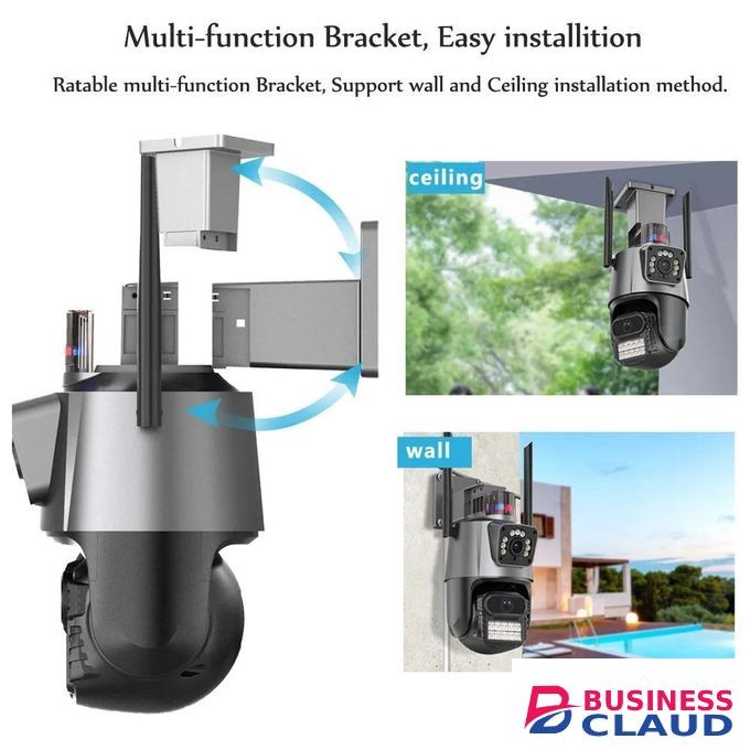 Smart IP CCTV Camera with 360-Degree Rotation, Dual Lenses, and 4MP Resolution