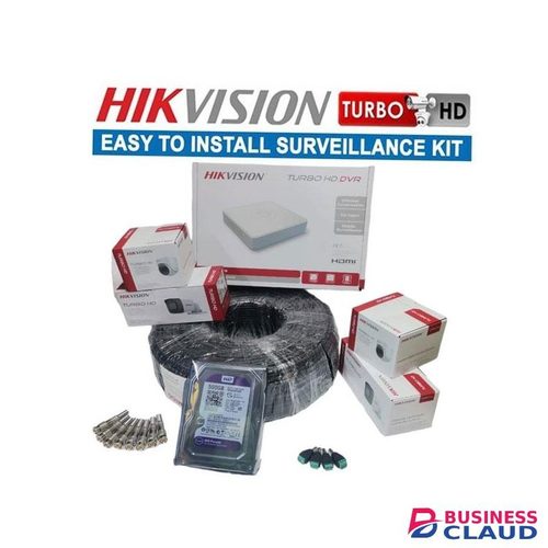 Hikvision Finest Quality 4 Four 1080P 2MP CCTV Cameras Complete System Kit-50M RG59 Cable