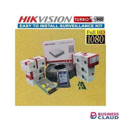 Hikvision 8 Top Quality Remote Viewing 1080P Full HD CCTV Cameras Full Installation System Kit-100M Cable