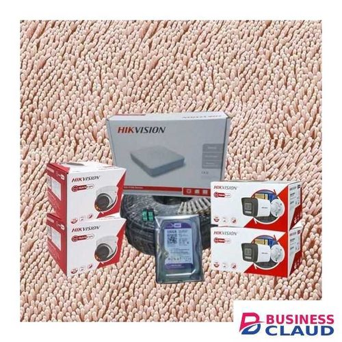 Hikvision 4 1080P Full HD Remote Viewing 2MP Hybrid Colored Night Vision Sound Capturing CCTV Cameras Complete Security Surveillance System Kit