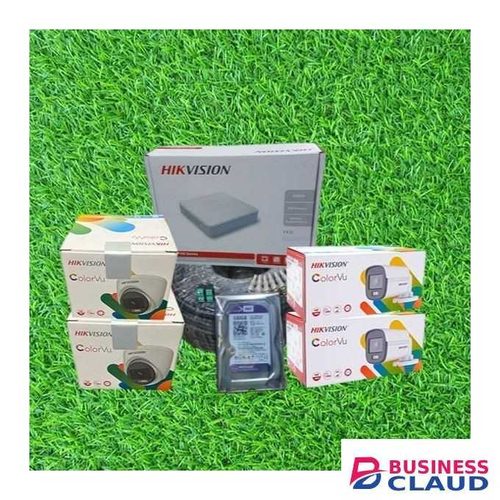 Hikvision 4 1080p Resolution, Full HD, 2MP 24/7 Full Time Colored Night Vision CCTV Cameras Complete System Kit
