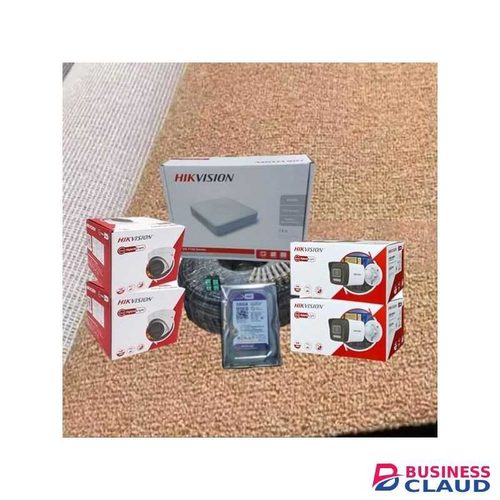 Hikvision Easy Installation 4 1080P Full HD 2MP Hybrid Colored Night Vision Sound Capturing CCTV Cameras Complete Security Surveillance System Kit