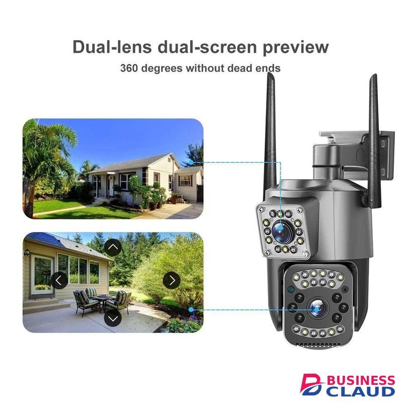 Dual Lens 4MP Wireless Indoor Camera with 360-Degree Auto Tracking and Smart IP