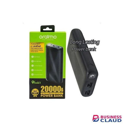 Oraimo Traveller 4 20000mAh 2.1A Triple Ports Fast Charging Power Bank