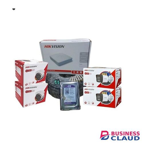 Hikvision 4 1080P Full HD 2MP Hybrid Colored Night Vision Sound Capturing CCTV Cameras Complete Security Kit