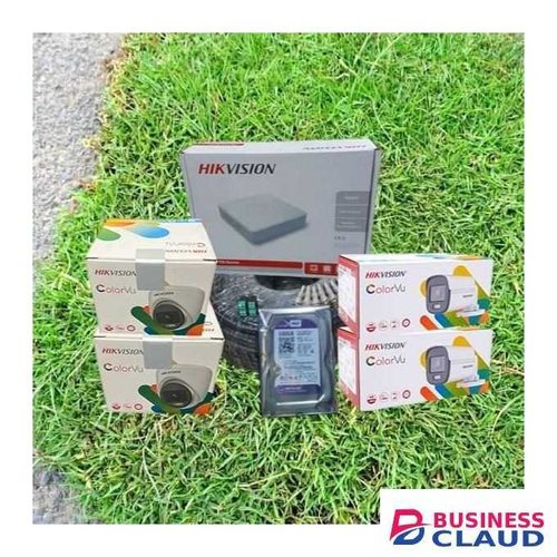 Hikvision 4 Easy Installation 1080P Full HD, 2MP 24/7 Full Time Colored Night Vision CCTV Cameras Complete System Kit