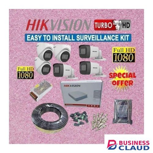 Hikvision Audio Recording Support 6 Turbo 1080P Full HD 2MP Ultra HD CCTV Cameras Full Installation System Kit +100M RG59 Coaxial Cable