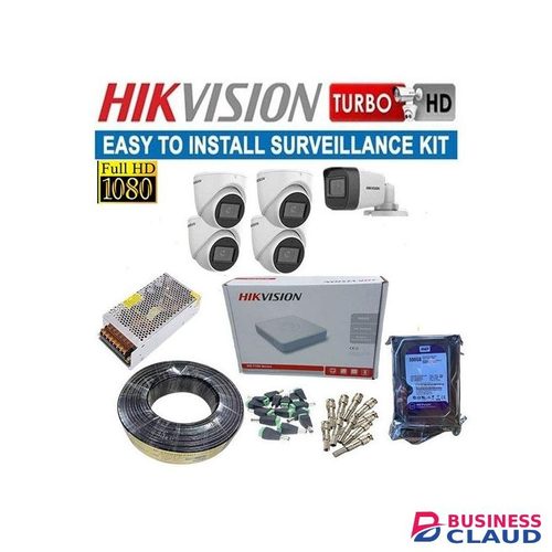 Hikvision 5 Turbo HD 2MP CCTV Cameras Smart Ir, 20m Coverage Complete System Kit With ( 8 Channel DVR+500GB HDD+50M RG59 Cable)