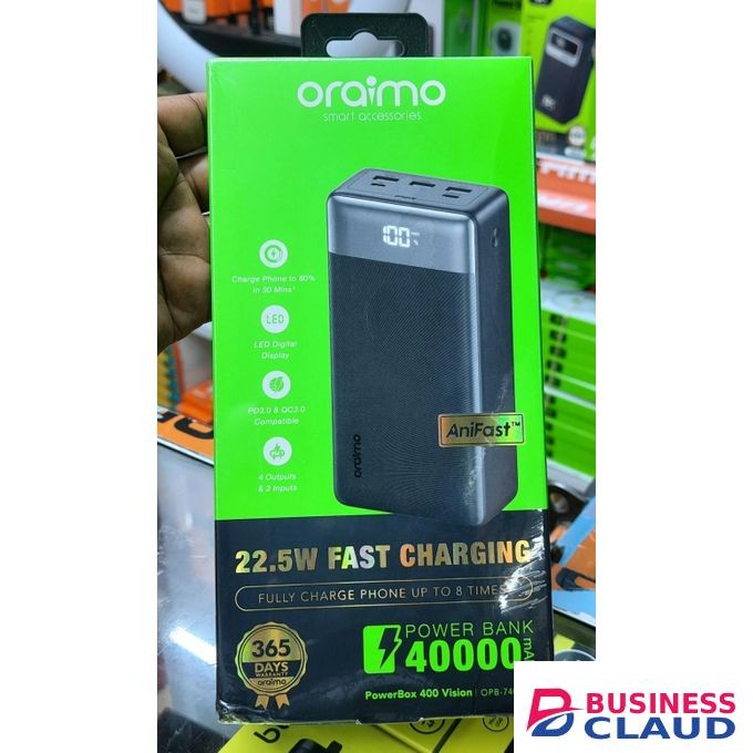 Oraimo 40,000mAh 22.5W Fast charge power bank-OPB-7400Q.