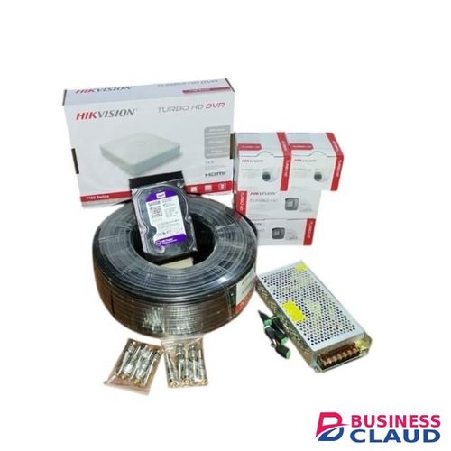 Hikvision 4CH 1080P HD Security System with Night Vision Cameras, DVR, 500GB HDD, and Live Streaming