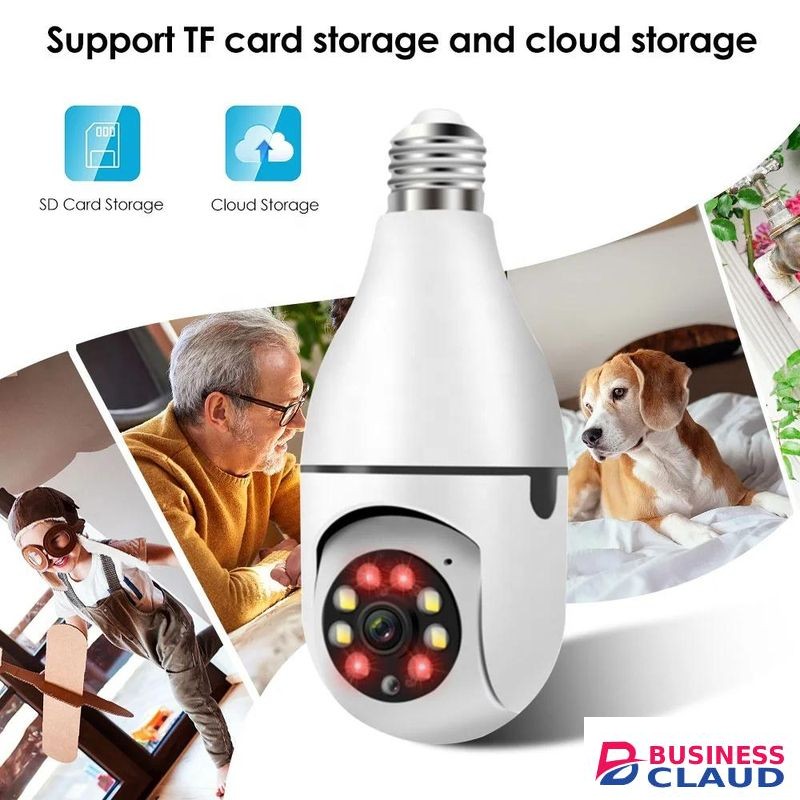 360-degree wifi CCTV security bulb camera with auto tracking