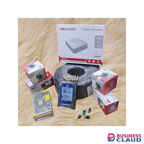 Hikvision Real Time Capture 4 1080P Full HD 2MP Hybrid Colored Night Vision Sound Capturing CCTV Cameras Complete Security Surveillance System Kit
