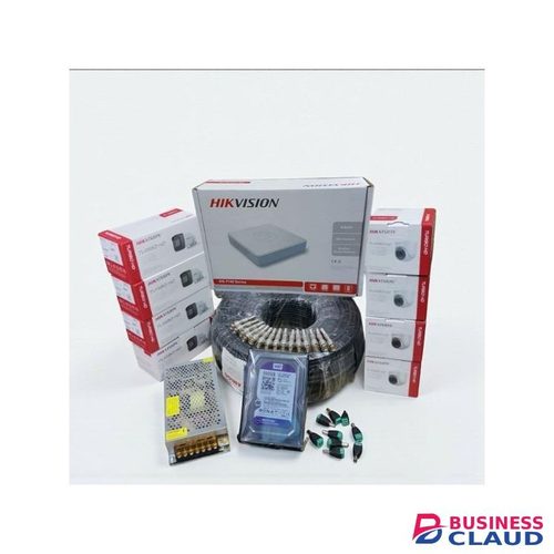 Hikvision 8 Cameras 1080P HD CCTV System with 100M RG59 Coaxial Cable, DVR and Smartphone Live View Streaming