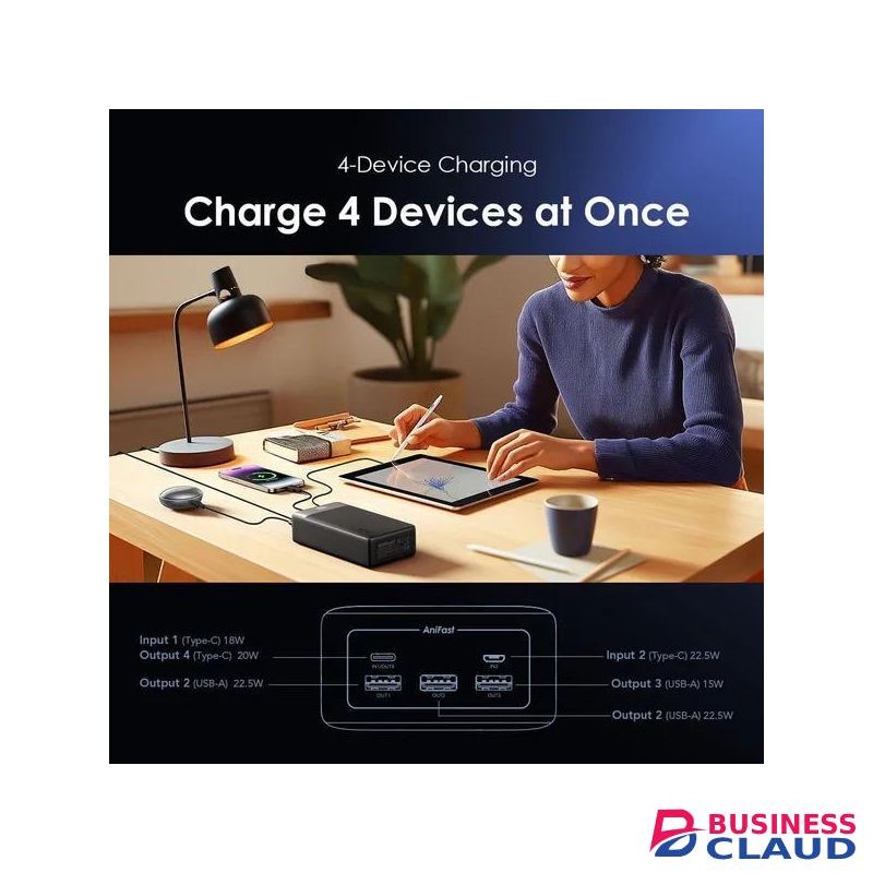 Oraimo PowerBox 400 Vision 40000mAh 22.5W Fast Power Bank, Black