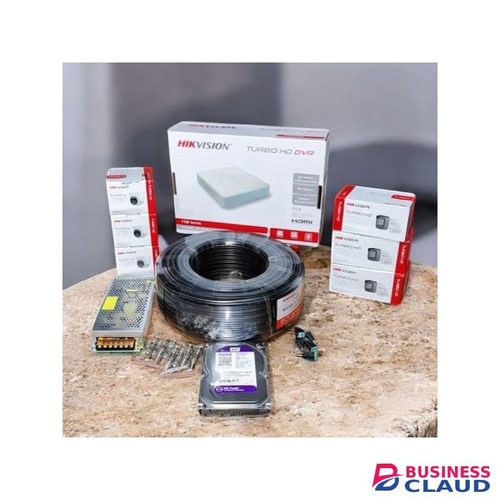 Hikvision 6 1080P Full HD 2MP Top Quality Surveillance CCTV Cameras Complete System Kit Package -100M Rg59 Coaxial Cable+500GB Harddisk + 8 Channel DVR Machine