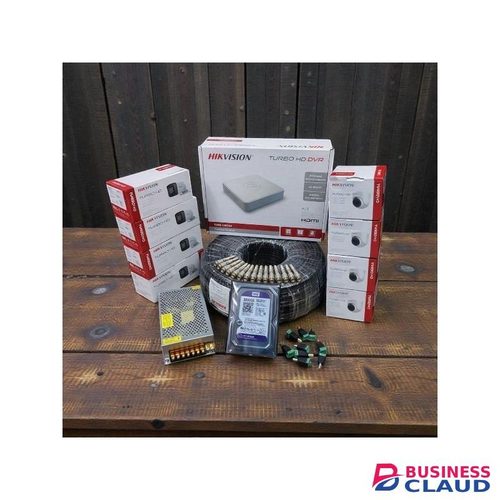 Hikvision Full HD 2MP Stunning Image Quality Enhanced Video Quality CCTV Cameras Complete System Kit Package -100M Rg59 Coaxial Cable+500GB Harddisk + 8 Channel DVR Machine