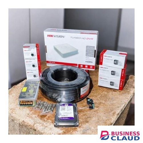 Hikvision 6 1080P Full HD 2MP Long Term Reliability CCTV Cameras Complete System Kit Package -100M Rg59 Coaxial Cable+500GB Harddisk + 8 Channel DVR Machine