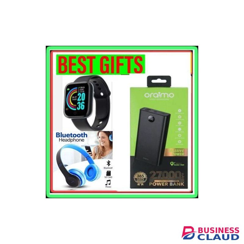 Oraimo BEST Quality Powerbank 27,000Mah + Headphone + Smart Watch