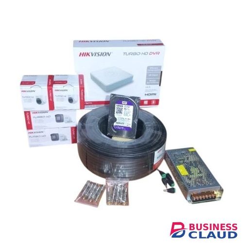 Hikvision 4 Cameras Full HD 1080P CCTV System with DVR Recorder, Motion Detection, and Remote Viewing