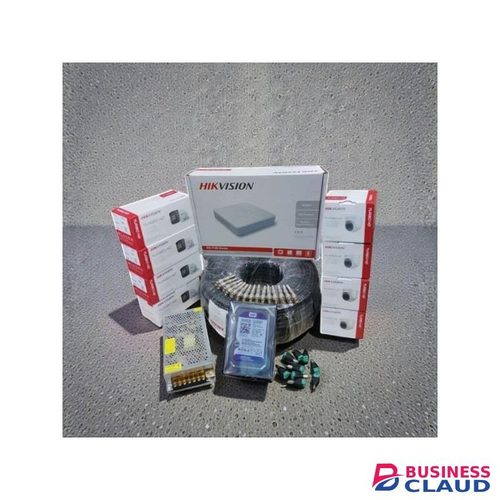 Hikvision 8 Turbo HD 1080P Full HD 2MP Resolution CCTV Cameras Energy Saving and Multi-User Access Complete System Kit -100M RG59 Cable Roll