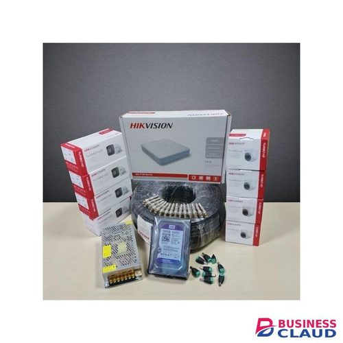 Hikvision 8 Turbo HD 1080P Full HD 2MP Resolution CCTV Cameras Motion Detection Activated High Durability and Easy Installation Complete System Kit -100M RG59 Cable Roll