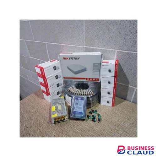 Hikvision 8 Turbo HD 1080P Full HD 2MP Resolution CCTV Cameras Long Lasting Quality and Cloud Storage Support Complete System Kit -100M RG59 Cable Roll